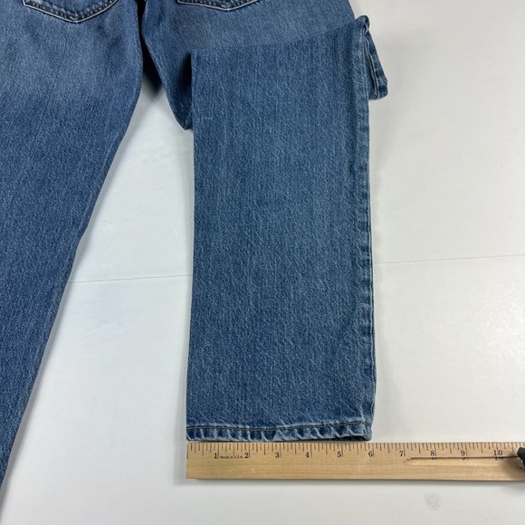 Abercrombie Fitch Jean Men 29x28* Langdon Skinny Blue Distressed Denim Tag 28x30 - Picture 11 of 16